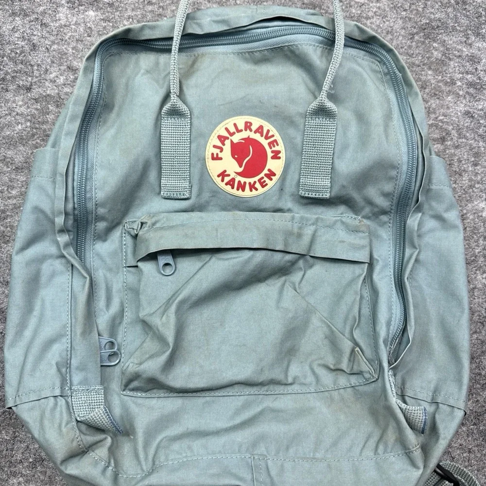 Fjallraven Kanken backpack blue water resistant quick dry pockets handles 23510